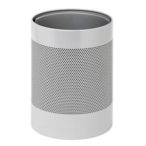 Steel Litter Bin - Wide - No Lid or Liner - Perforated - 400 Ø x 600 (H) mm - Silver - 630SI