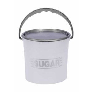 10L Plastic Bucket and Lid - Sugar - Pack of 5