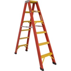 Fibreglass Double Sided Step Ladder - Industrial - Heavy Duty - 14 Step - 4.2m