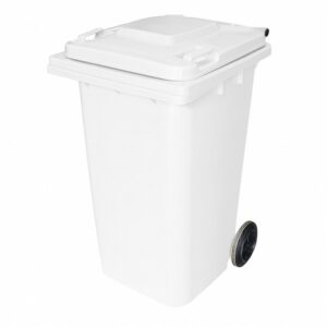240L Wheelie Bin - 2 Wheel - Plastic - White