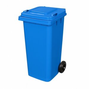 120L Wheelie Bin - 2 Wheel - Plastic - Blue