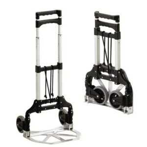 Matlock Flat Folding Sack Truck Trolley - Aluminium - 60kg Capacity - Compact - 100 cm High - Easy Folding