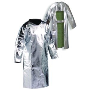 Heat protection frontal protection jacket size 52 up to 1000°C radiant heat, Preox aramid fabric, Back open, DIN EN ISO 11612, CE KAT III