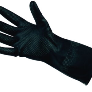 EKASTU Chemical Protection Gloves Size 10-10½ (XL) M2-PLUS, Cat.3, Polychloroprene, Black, Approx. 31 cm Long, Pair
