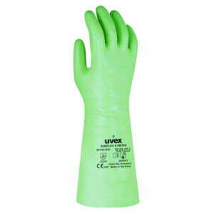 Uvex Protection Gloves RUBIFLEX S NB27S Nitrile (NBR) 27 cm, Size 10, Type 89646, Green, Pair​