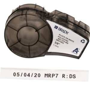 Brady High Performance Labels, White Polyester B-488, M21-375-488 9.53 mm x 6.4 m Roll