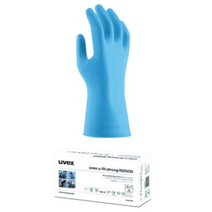 Uvex Protective Gloves U-Fit Strong N2000, 290mm, Size L, Pack of 1 Box (50 Gloves)