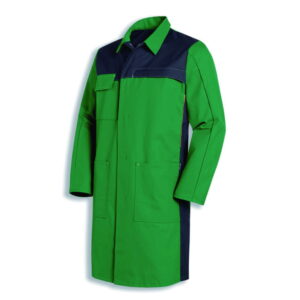 Uvex Men’s Laboratory Coat, Size 60/62, Green, 65% Cotton, 35% PE, 1/1 Arm with Snaps, Type 16283