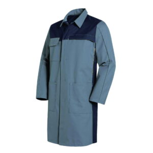 Uvex Men’s Laboratory Coat, Size 56/58, Grey, 65% Cotton, 35% PE, 1/1 Arm with Snaps, Type 16284