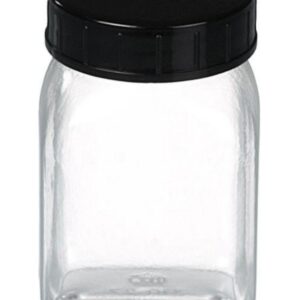 Bürkle Wide Neck Can 100 ml, Square PETG Clear, with Closure