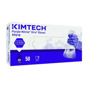 Kimberly-Clark Kimtech Purple Nitrile Xtra Gloves Size M Purple 300 mm Powder-Free (Pack of 50)