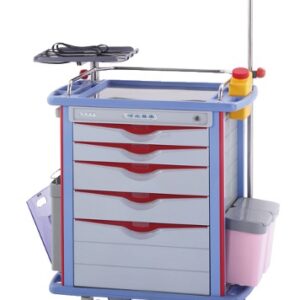 Emergency Drug Trolley 5 Drawers F-46