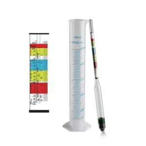 Hydrometer Triple Scale Alcohol-meter +1 Measuring Cylinder