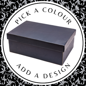 Design Shoe Box – Black Kraft 325 x 200 x 115mm