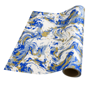 Blue & Gold Marble (50m x 50cm Roll)