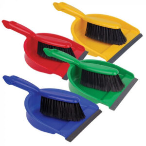 Dust Pan & Brush Set Assorted Colours