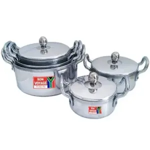 Bon Voyage sapphire 10pc aluminium pot set