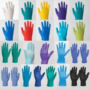 Unigloves Nitrile Gloves Mint Pearl Size XL, Powder-Free, Non Sterile, Rolling Edges, Micro Roughened Finger Tips, 10 Packs of 100