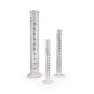 Measuring Cylinders, Glass, Spouted, 1000 ml, Hex Base, Grade A