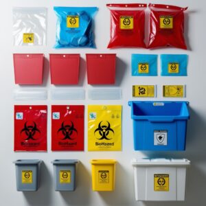 transparent waste bins