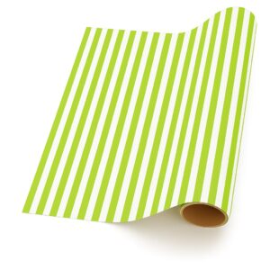Thin Stripe - Lime Green & White (5m x 50cm)