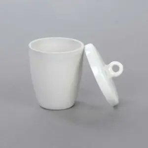 Porcelain crucible, Tall form with Lid