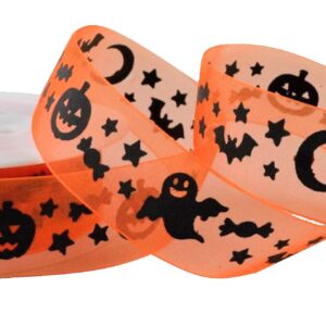 Halloween Ribbon – Orange Organza