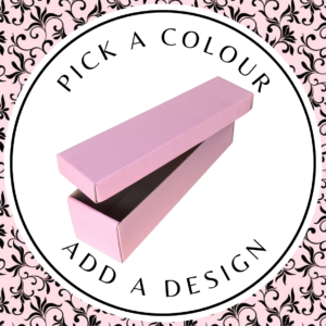 Design Wine Box – Pink Kraft 405 x 102 x 100mm