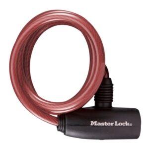 Cable Lock - Bicycle - Keyed - 1800mm - MA300019-red