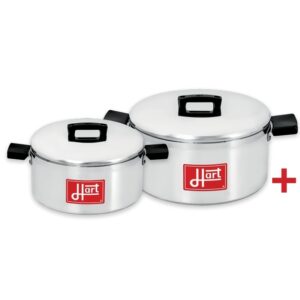 Pots with Lids - Combination - 4 Piece - Hart J7 - Aluminium - 175mm - 200mm Pots - 700078