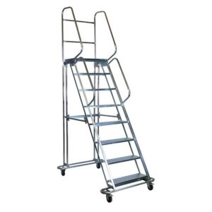 Mobile Safety Step Ladder - Mounty Rollstep - 12 Step - 3.85m High