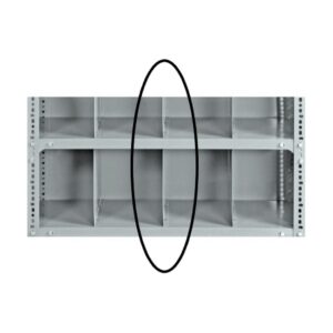 Bolted Shelving Steel Shelf Divider - Uni-Angle - Galvanised - 34.0 x 38.1 cm