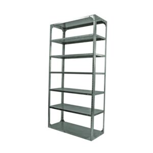 Bolted Shelving Steel Bay 7 Shelves - Uni-Angle - Seven Shelf Kit - Galvanised - 304.8 x 91.4 x 76.2 cm