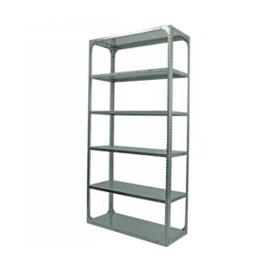 Bolted Shelving Steel Bay 6 Shelves - Uni-Angle - Six Shelf Kit - Galvanised - 304.8 x 91.4 x 45.7 cm