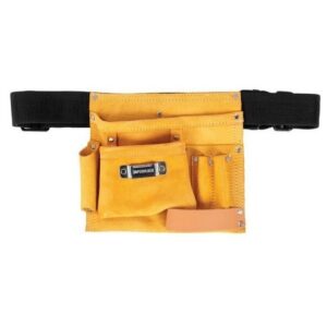 Kennedy Tool Belt - Leather - 5 Pockets - Brown - 21 x 22 cm