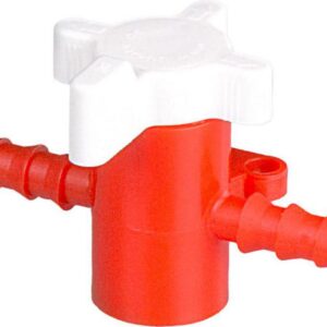 Bürkle 2-Way Stopcock, PE/PP, Bore 4 mm for Tubing Bore 5-7 mm