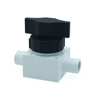Bohlender 2-Way Ball Valve PTFE Straight, GL 25, Ø 8 mm