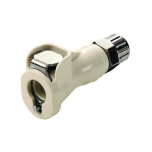 Colder 3/8" Hose Barb Valved Panel Mount Polypropylene Coupling Body