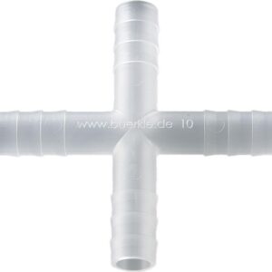 Bürkle Cross Connector PVDF, for Ø 9-11 mm Cylindrical, Pack of 10