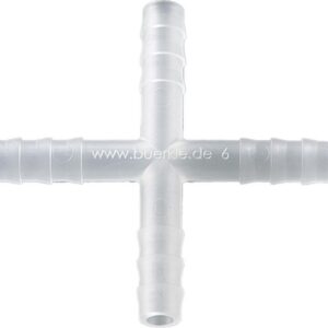 Bürkle Four-Way-Connectors PVDF, for Ø 5–7 mm, Cylindric, Pack of 10 pcs.