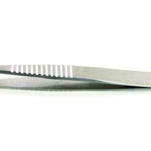 Ideal-tek High Precision Tweezers for Biology 120 mm Type 3SG.CX, Very Sharp Tip, Fine, Anti-Magnetic Superalloy, Serrated Handles