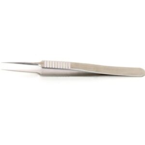 Ideal-tek High Precision Tweezers for Biology 110 mm Type 5SG.CX, Extra Fine Tip, Superior Finish, Anti-Magnetic Superalloy, Serrated Handles