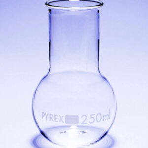 DWK 1000mL Wide Neck Flat Bottom Pyrex Round Flask, Pack of 10