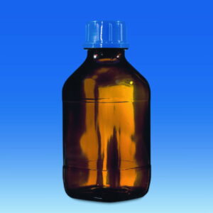 VITLAB Bottle 100 ml GL 32 Amber Glass with Plastic Coated Square Form