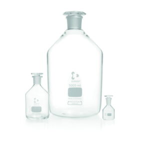 DWK Duran Narrow Neck Reagent Bottle, Clear Glass, with NS Glass Stopper, 10000ml