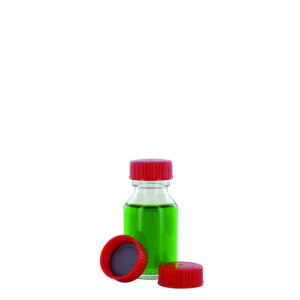 Behr Narrow-neck Bottle NK 50 GT, 50ml Clear Glass, Closure with PTFE Insert, Thread Dia. 28mm
