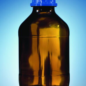 BRAND Threaded Bottle 100mL, Amber Glass with Ethylene Acrylate Coating, Thread GL 32, Screw Cap PP, Temp -80°C