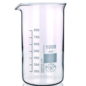 Bohemia Cristal Beakers, 150ml High Form, Borosilicate Glass 3.3 with Division and Spout, Pack of 10