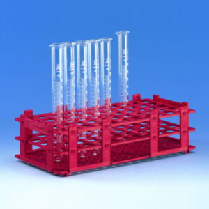 BRAND Test Tube Rack for 20mm Diameter 4x10 Tubes Red (Pack of 5)