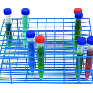 Heathrow Scientific Coated Wire Tube Rack 16–20mm 8x10 Format Blue